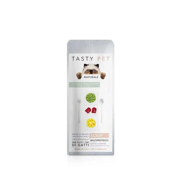 tasty pet cat premium soup active busta multipack 36x50g manzo