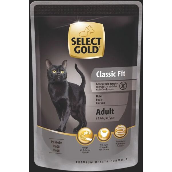 select gold classic fit cat adult busta multipack 12x85g pollo