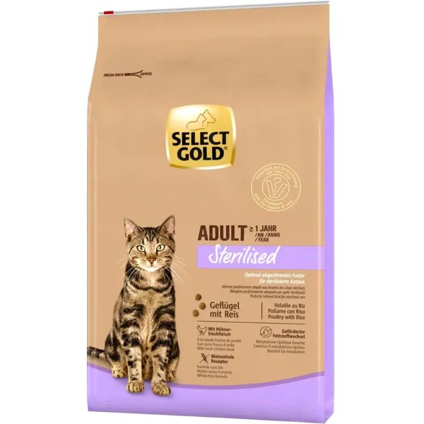 select gold cat sterilised adult pollame e riso 300g