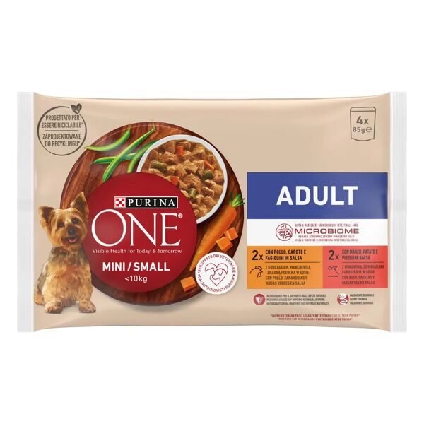 purina one dog busta multipack 4x85g mix carne