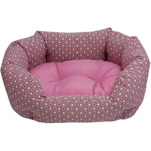 luna e teo luna&teo cuccia ovale cane jacquard rosa