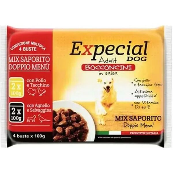 expecial dog busta multipack 4x100g mix pollo e agnello