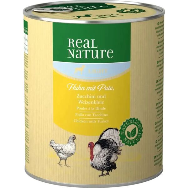 real nature dog light lattina 400g pollo e tacchino