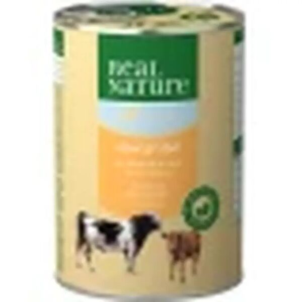 real nature dog light lattina 800g manzo e vitello