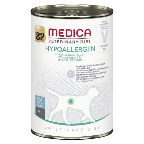 select gold medica dog hypoallergenic lattina 400g insetti