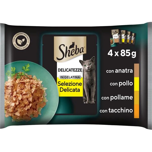 sheba delicatezze cat busta multipack 4x85g mix carne