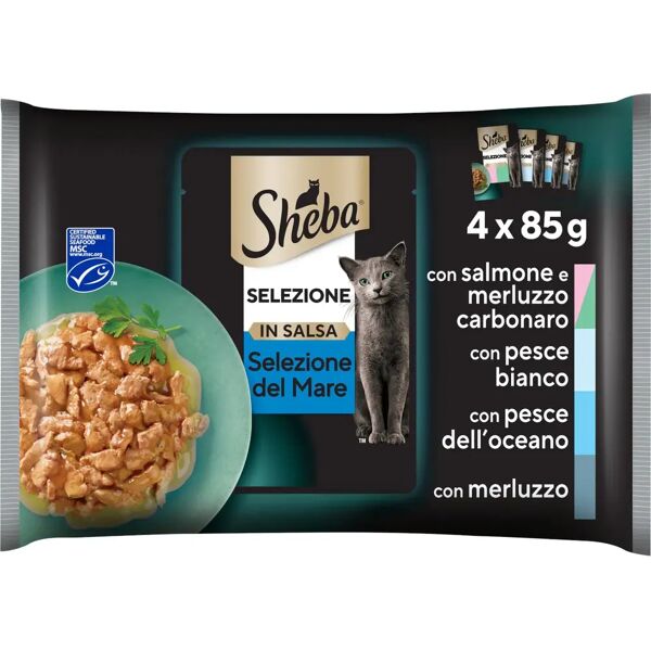 sheba selezione cat busta multipack 4x85g mix pesce