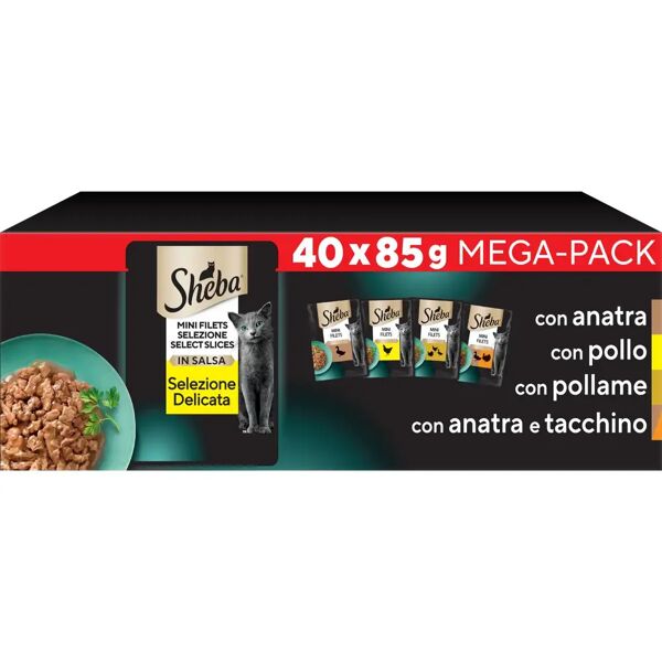 sheba mini filets selezione cat busta multipack 40x85g mix carne