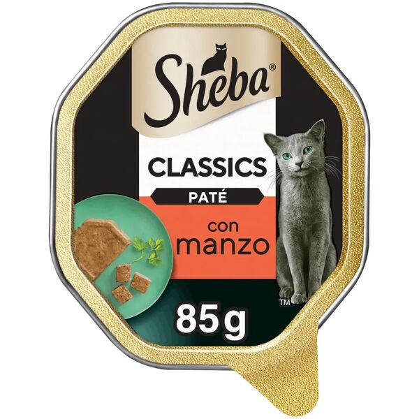 sheba classics cat vaschetta multipack 22x85g manzo