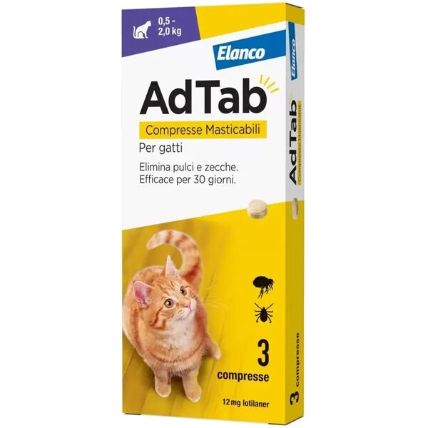 adtab compresse masticabili gatto 12 mg 3cp