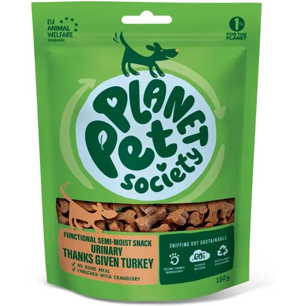 planet pet society dog snack urinary tacchino 150g