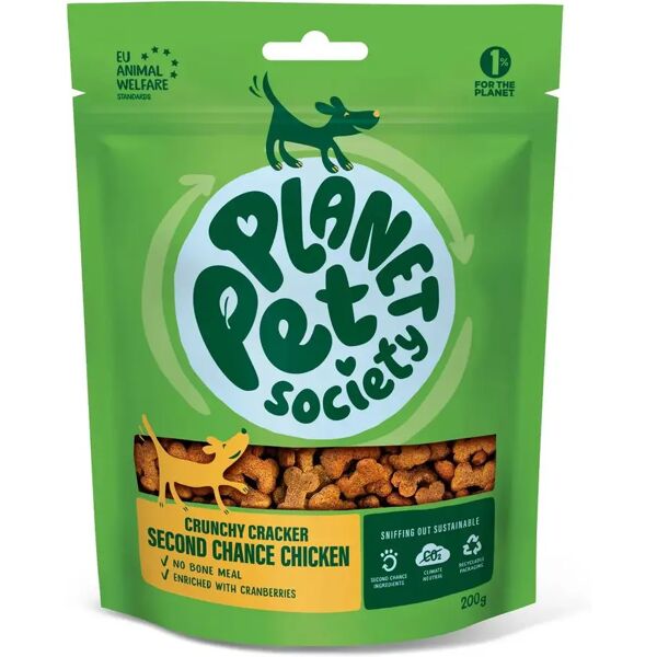 planet pet society dog snack crunchy cracker 200g pollo