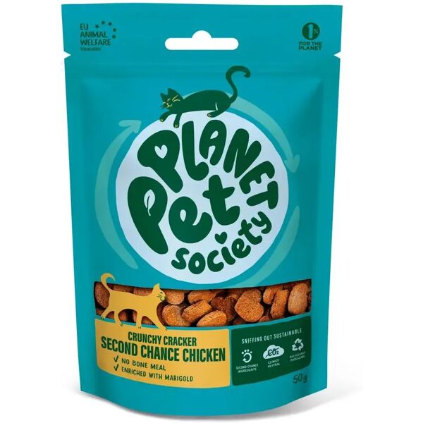 planet pet society cat snack crunchy cracker 50g pollo