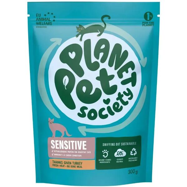 planet pet society cat sensitive tacchino 300g