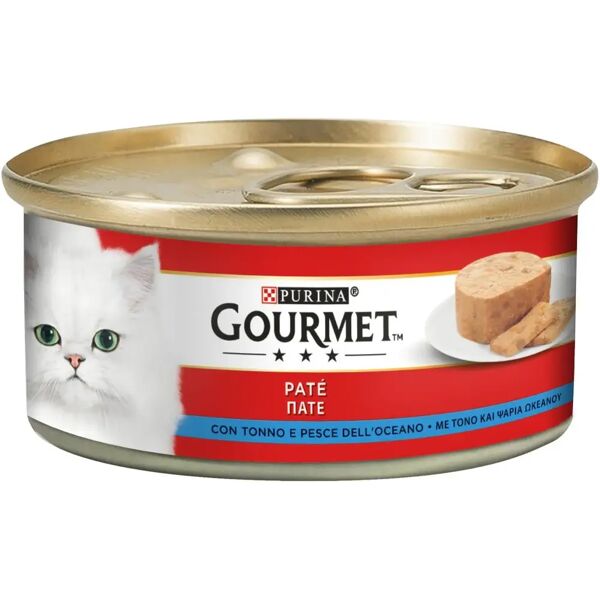 gourmet paté cat lattina multipack 24x195g tonno e pesce dell'oceano