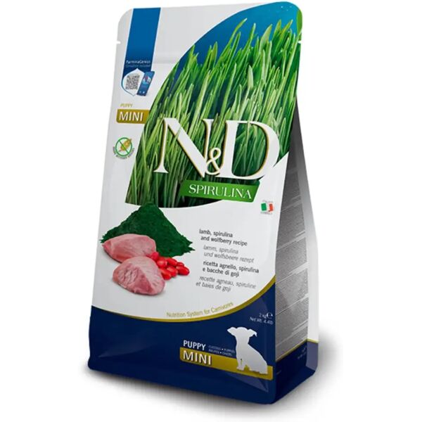 n&d dog spirulina puppy mini agnello 2kg