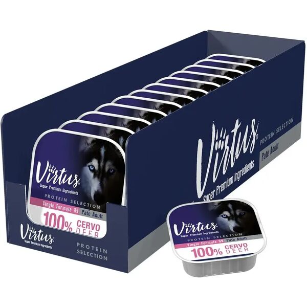 virtus protein selection dog vaschetta multipack 9x300g cervo