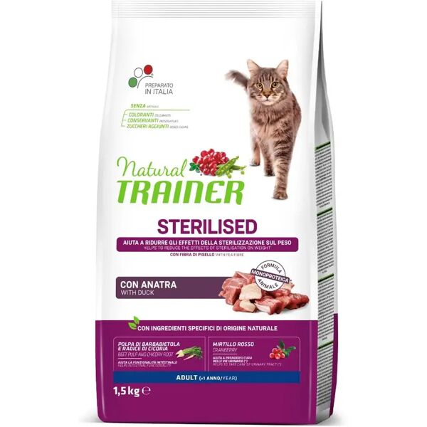 natural trainer cat sterilised anatra 1.5kg