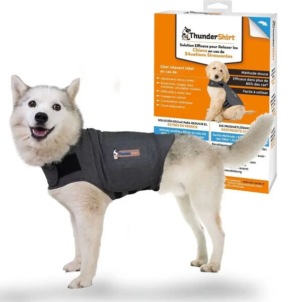 thundershirt dog gilet grigio m