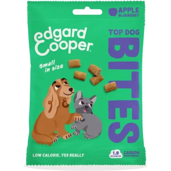 edgard cooper edgard&cooper snack dog small bites 50g mela e mirtilli