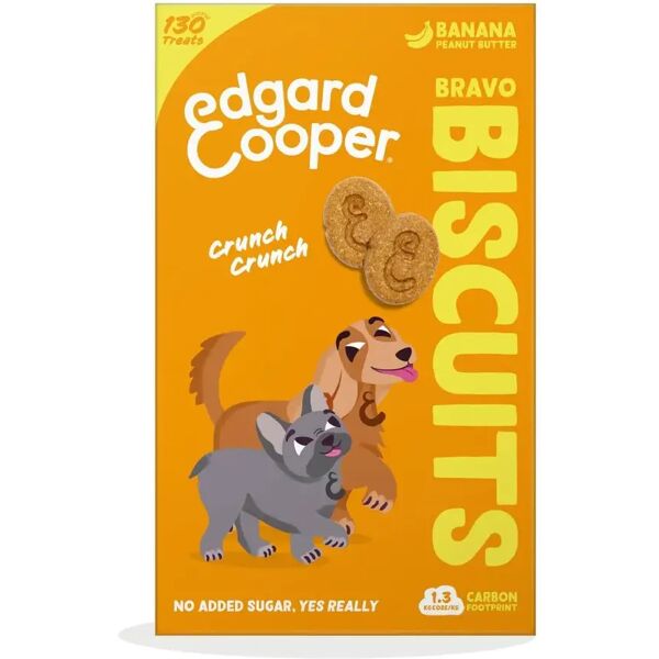 edgard cooper edgard&cooper snack dog biscotti bravo 400g banana e burro d'arachidi