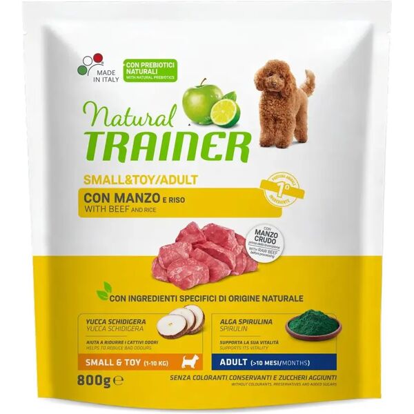 natural trainer adult small & toy con manzo 800g