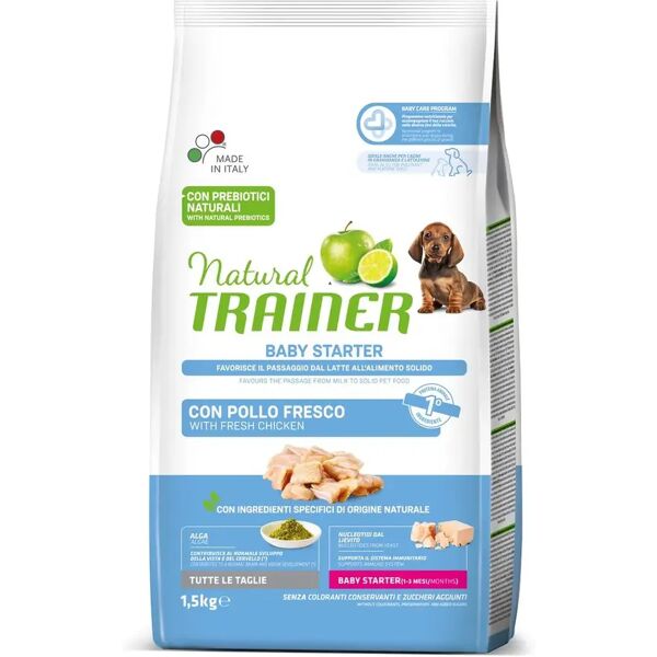 natural trainer baby starter all size con pollo 1.5kg