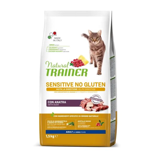 natural trainer gatto sensitive adult anatra 1.5kg
