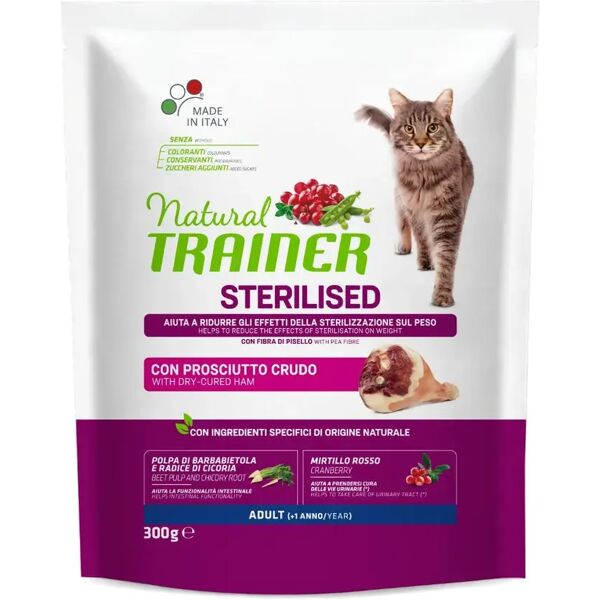 natural trainer gatto sterilised prosciutto 300g