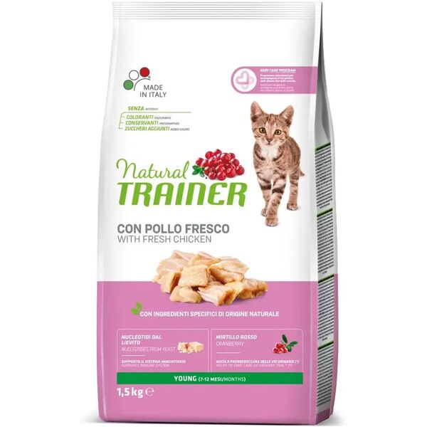 natural trainer gatto young al pollo 1.5kg