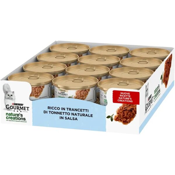 gourmet nature's creations in salsa cat lattina multipack 24x70g tonnetto naturale