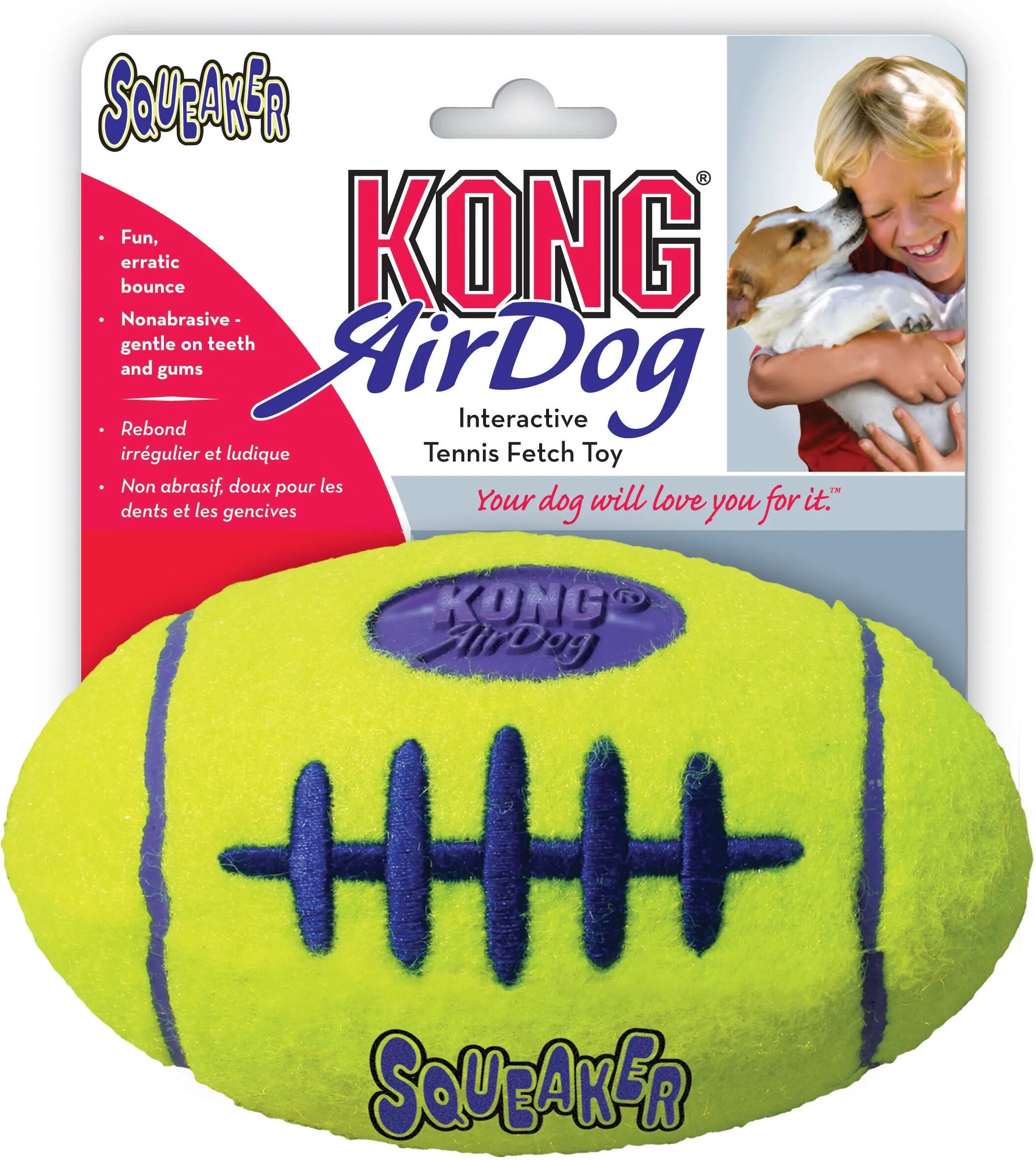 kong airdog squeaker football s