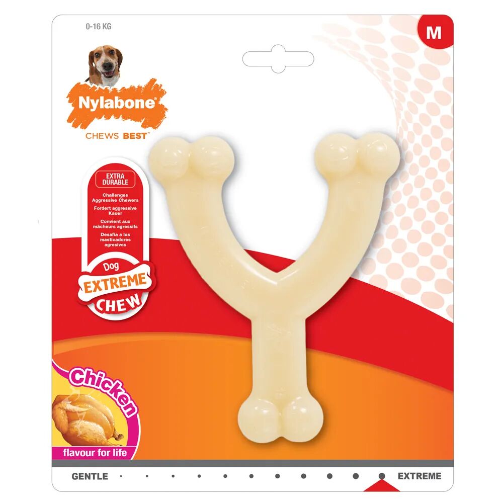 nylabone extreme gioco cane forcella dura pollo s