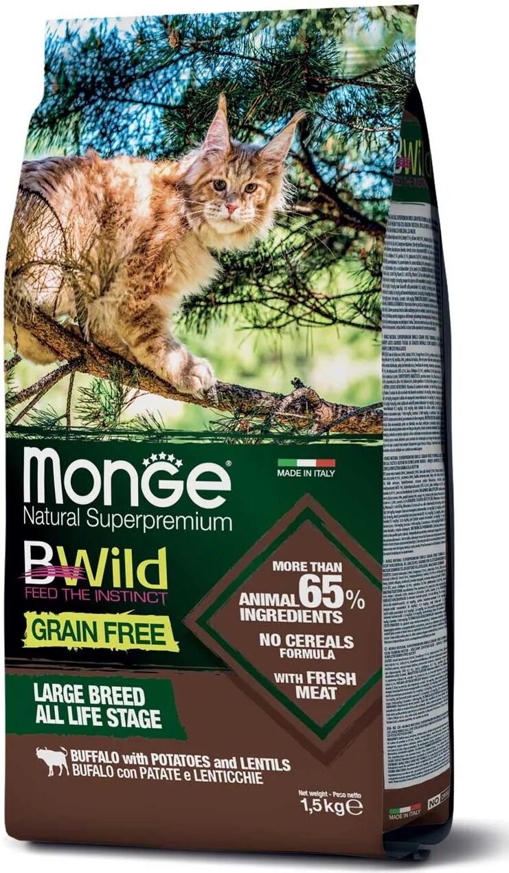 monge bwild grain free bufalo con patate 1.5kg