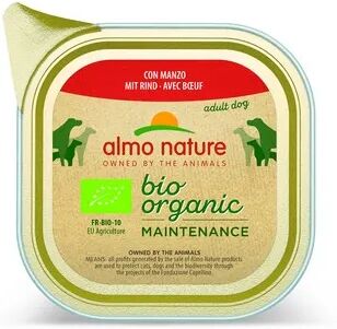 almo nature bio organic maintenance dog vaschetta multipack 32x100g manzo