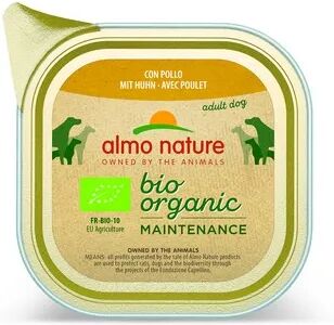 almo nature bio organic maintenance dog vaschetta multipack 32x100g pollo