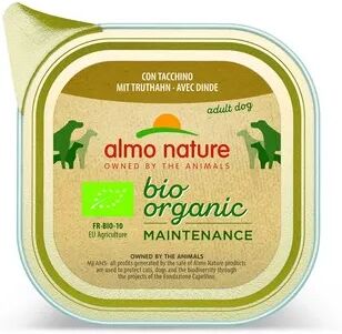 almo nature bio organic maintenance dog vaschetta multipack 32x100g tacchino