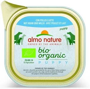 almo nature bio organic puppy vaschetta multipack 32x100g pollo