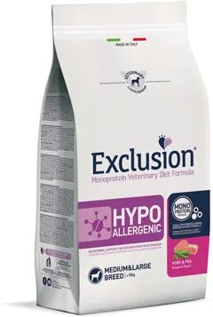 exclusion hypoallergenic dog medium&large maiale 12kg