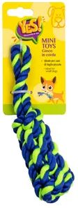 yes mini toys per cane treccia verde blu cm.19