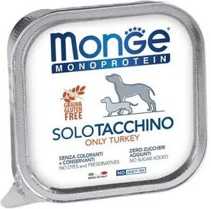 monge monoprotein dog vaschetta multipack 24x150g tacchino