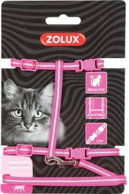 zolux pettorina con guinzaglio rosa rosa