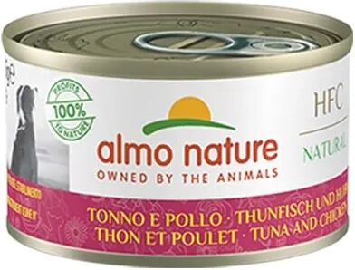 almo nature hfc natural dog lattina multipack 24x95g tonno e pollo