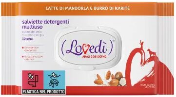 lovedi salviette detergenti multiuso 30pz mandorla di karite'