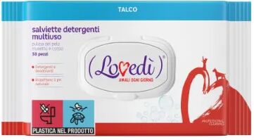 lovedi salviette detergenti multiuso 30pz talco