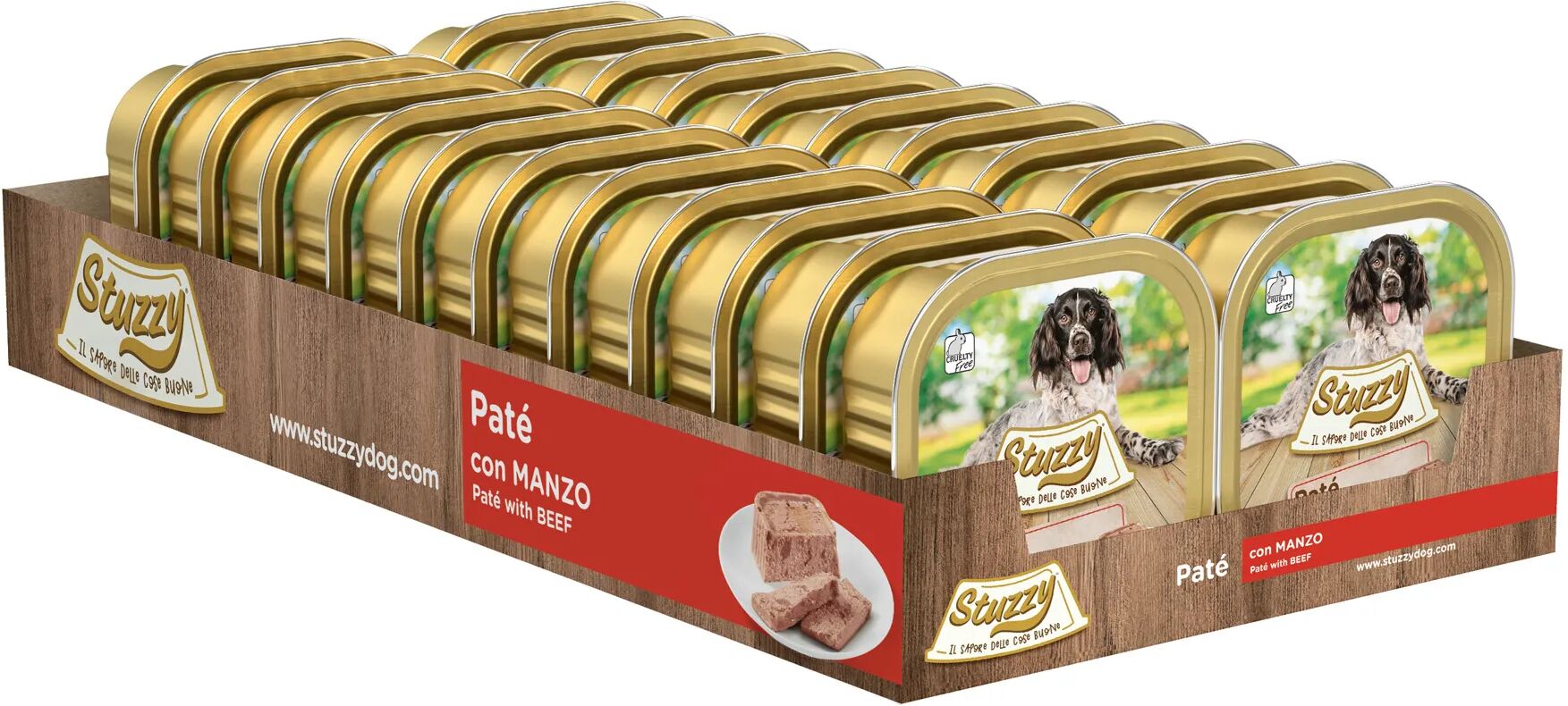 stuzzy dog vaschetta multipack 22x150g manzo