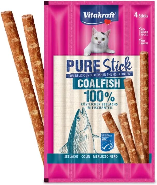 vitakraft pure stick merluzzo nero 4x5g