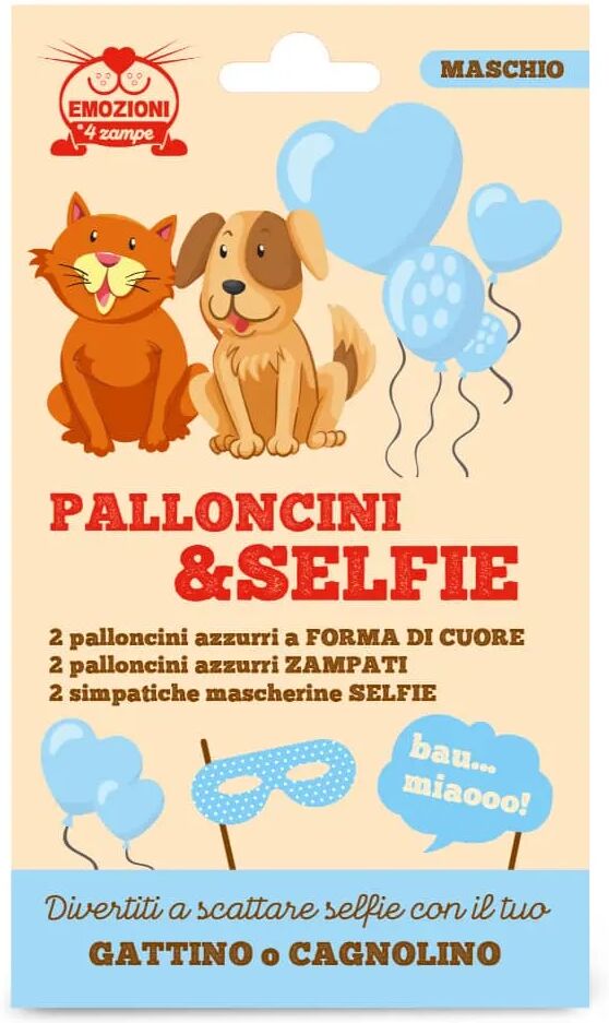 coltivia palloncini e selfie per cani e gatti maschio 1 pz