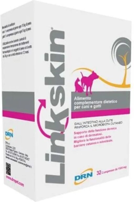 drn linkskin mangime complementare cani/gatti 32 compresse 1 pz