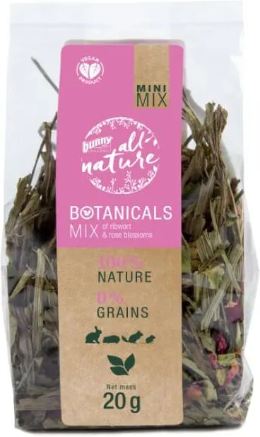 bunny botanicals mini mix ribwort e rosa 20g